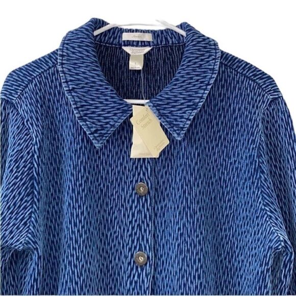 Christopher & Banks Blue Blazer/Jacket (Size Large) - Picture 3 of 7